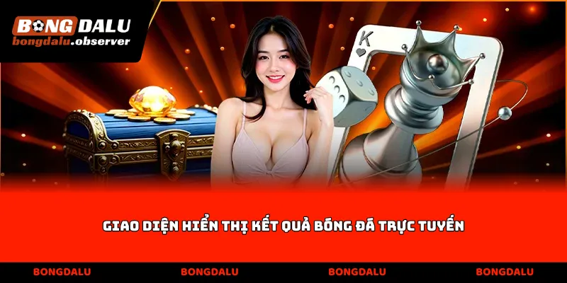 Giao diện hiển thị kết quả bóng đá trực tuyến