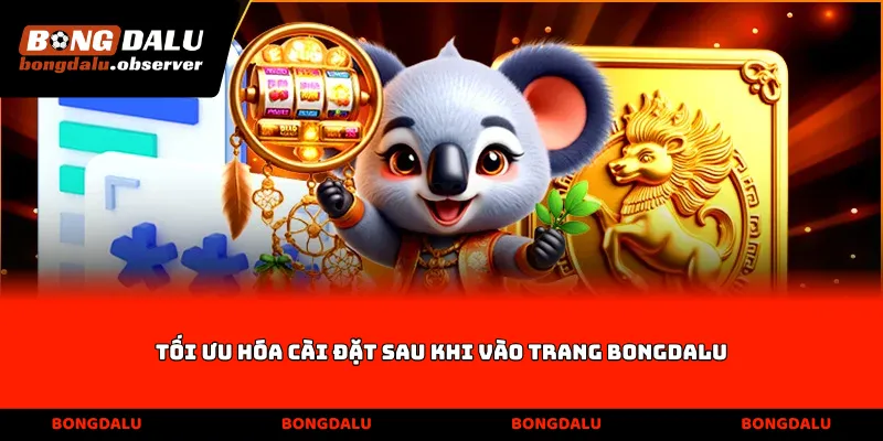 Tối ưu hóa cài đặt sau khi vào trang Bongdalu